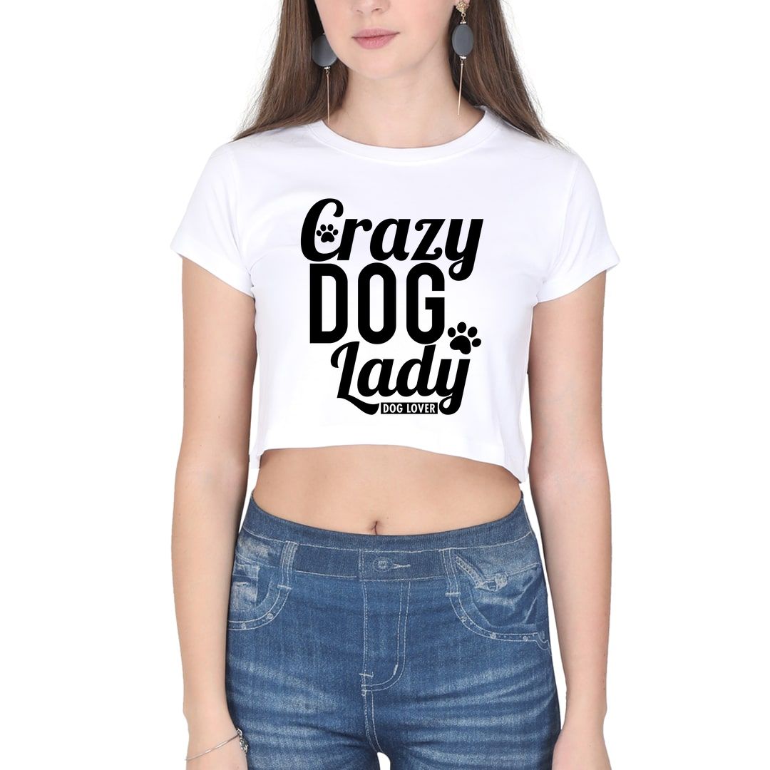 Cc5de5c8 Crazy Dog Lady For Dog Lovers Women Crop Top White Front.jpg