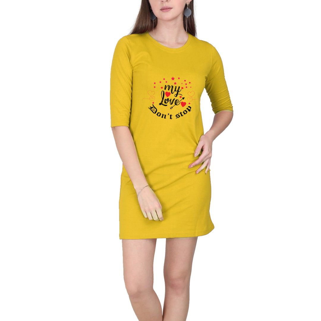 Buy Floral Print Mustard Dress, Long Sleeve Cotton Midi Dress, Cotton One  Piece, Gift for Girlfriend Online in India - Etsy