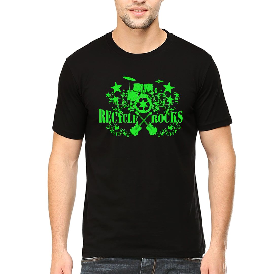 C64089db Recycle Rocks Men T Shirt Black Front.jpg