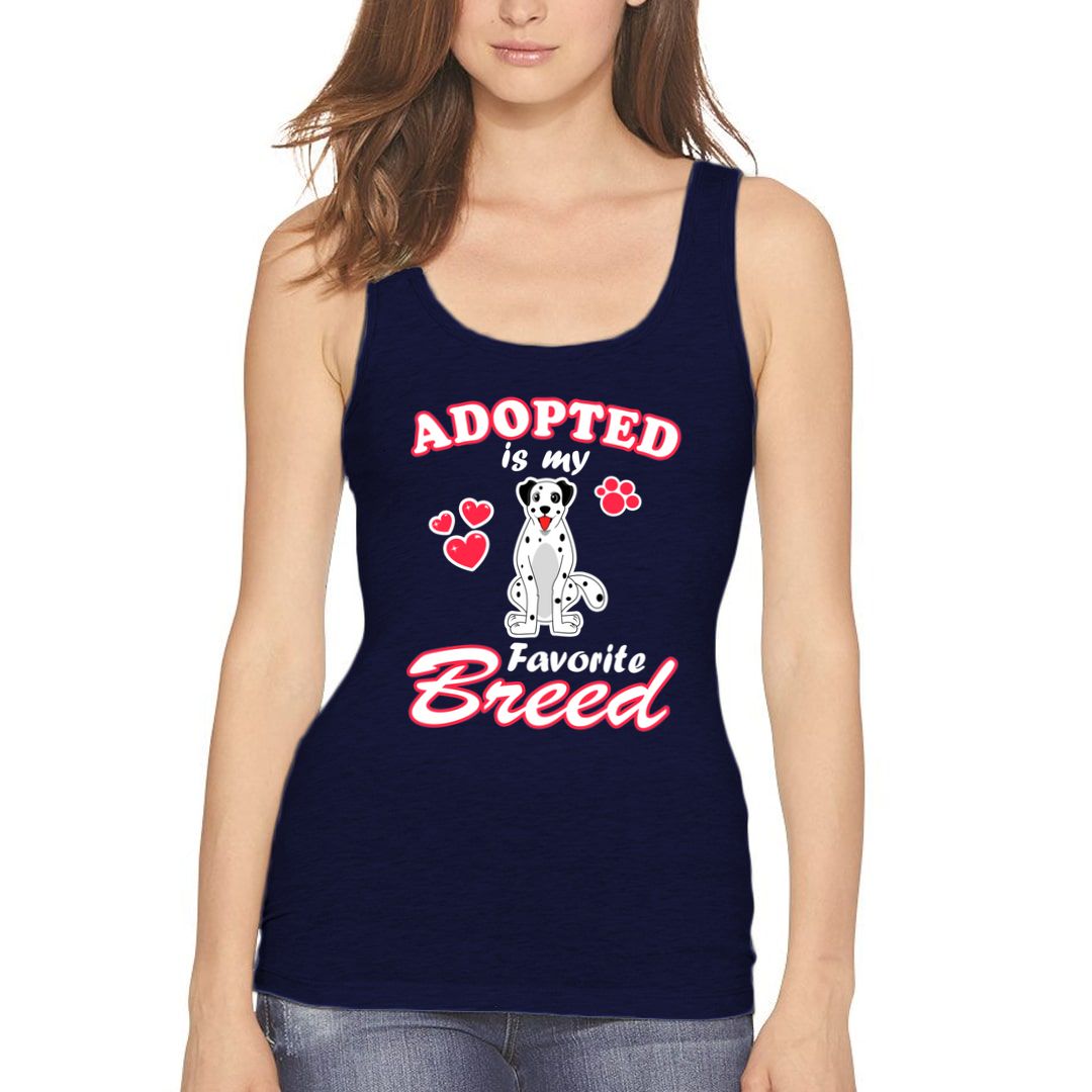 Fa1ac140 Adopted Is My Favorite Breed Dog Lovers Women Tank Top Navy Front.jpg