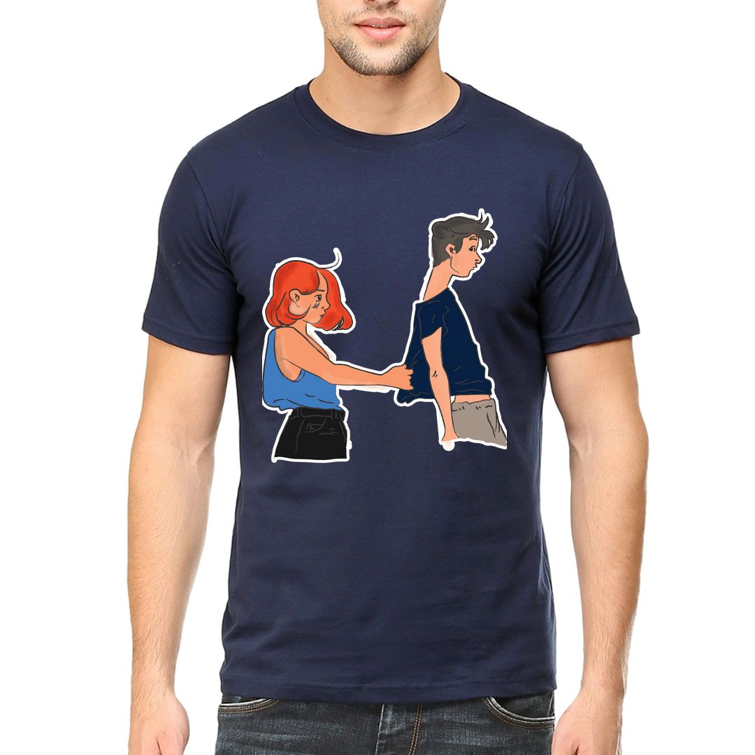 Fd7dc685 Couple Valentines Day Men T Shirt Navy Front.jpg