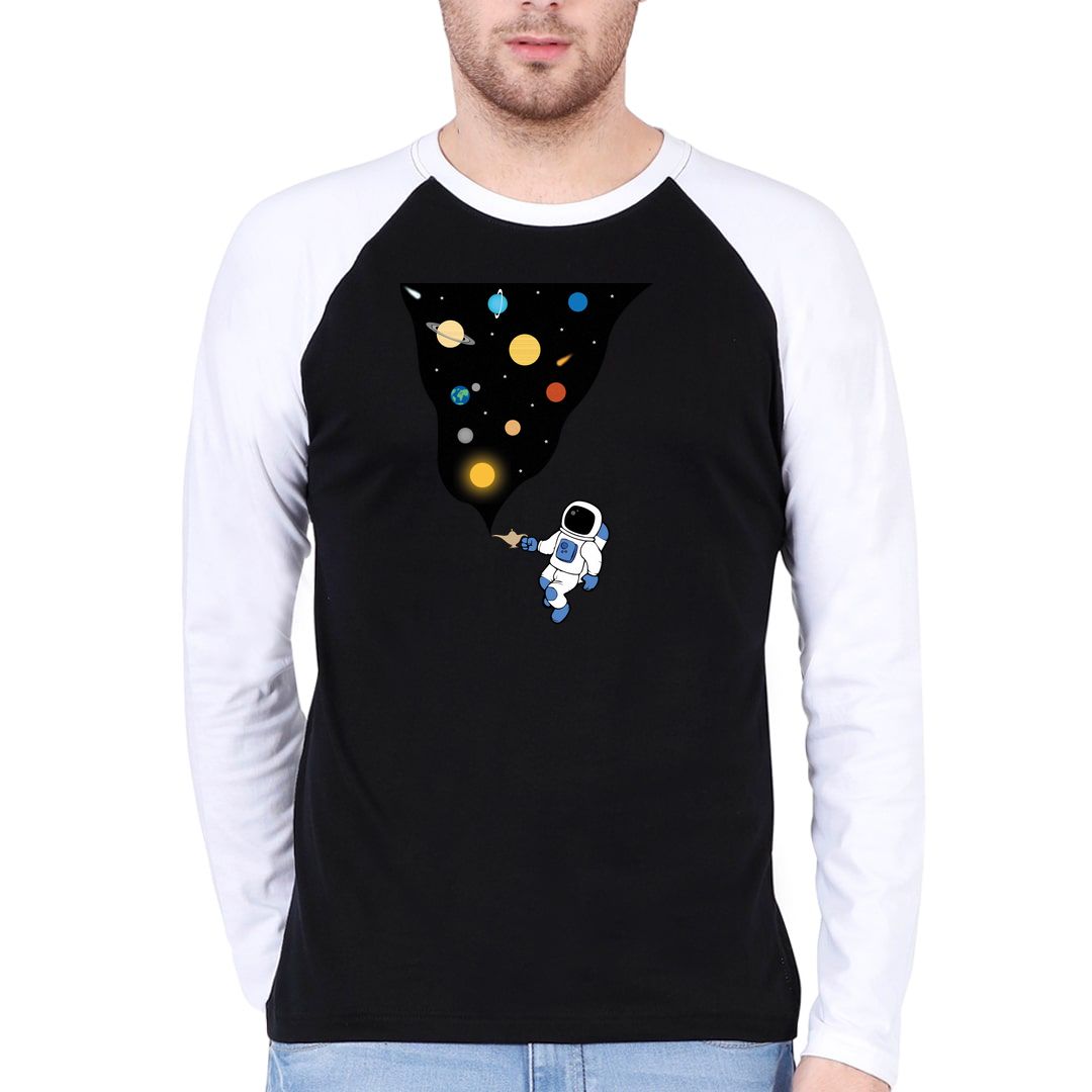 Ffd2af60 Astronaut Holding Astro Lamp Men Raglan Full Sleeve T Shirt White Black Front.jpg