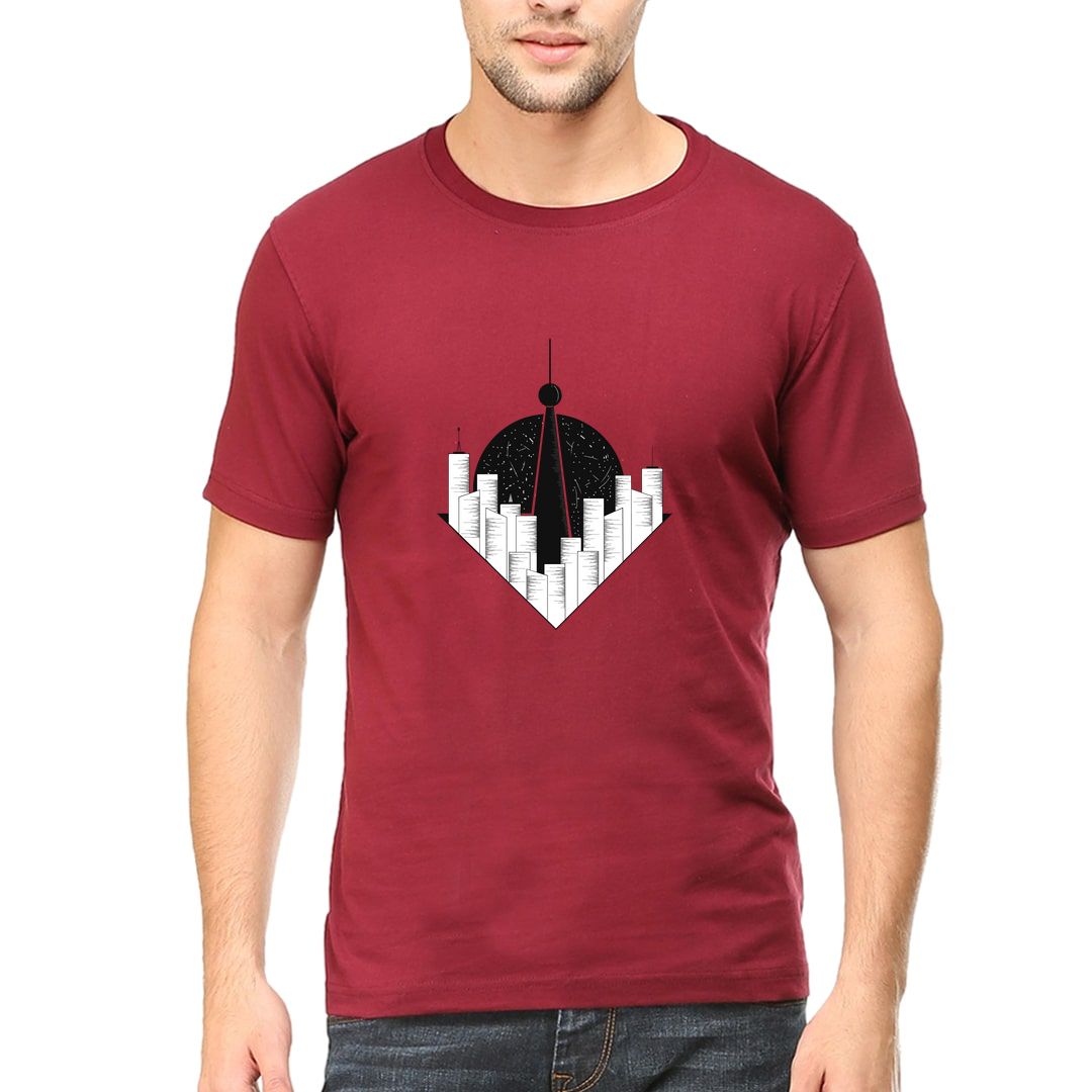 651b0785 Urban City Men T Shirt Maroon Front.jpg