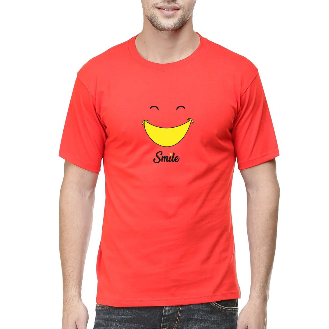 E2af8e46 Smile Men T Shirt Red Front