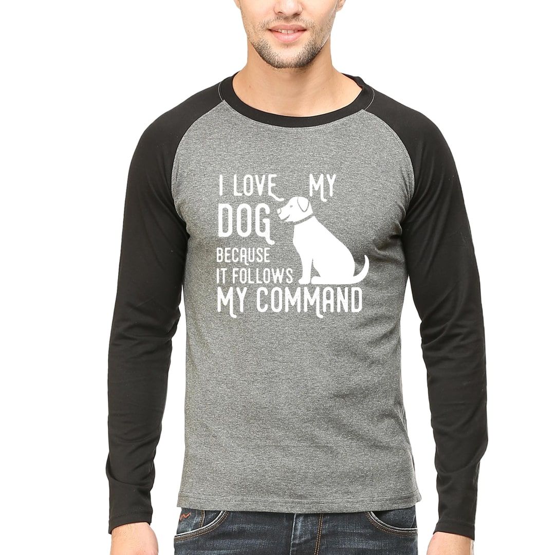 My Heartbeat My Pet Dog Men's Raglan T Shirt - Swag Swami