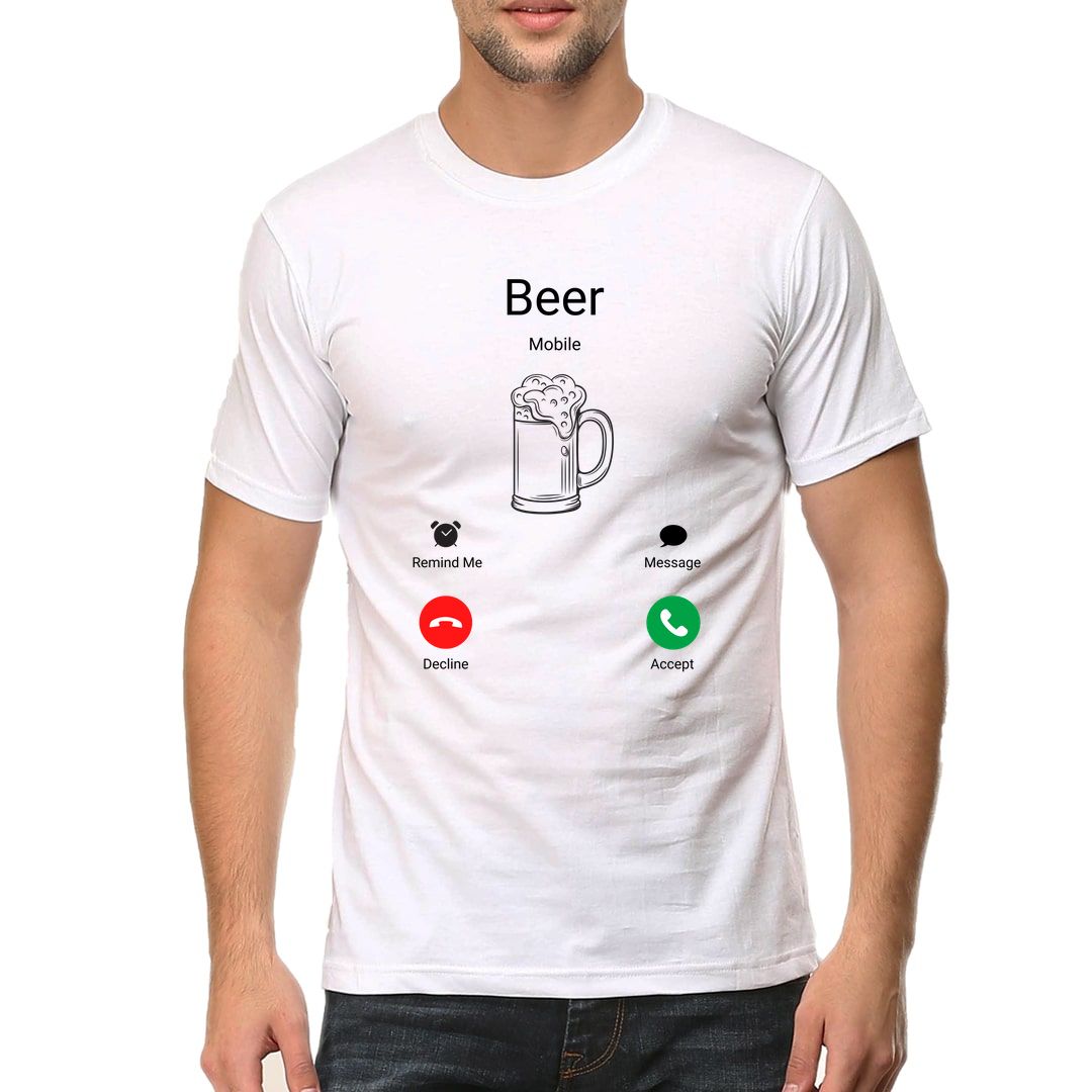 C8aaeb50 Beer Is Calling Men T Shirt White Front