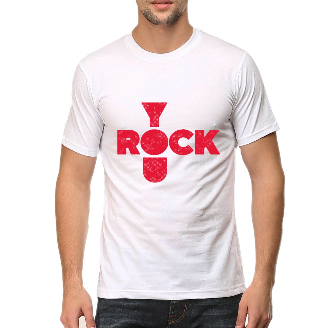 1fe28f90 You Rock Men T Shirt White Front