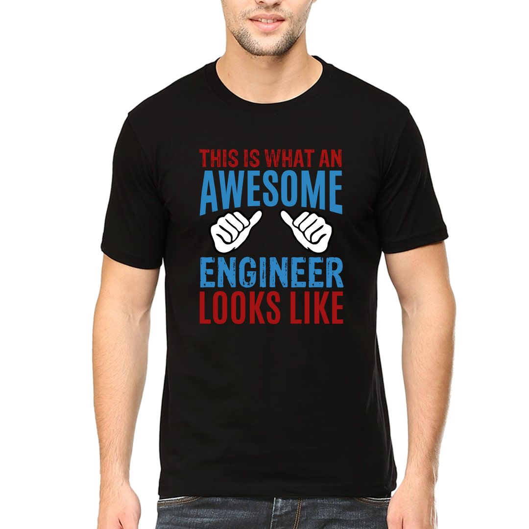 2ba1a0f2 This Is What An Awesome Engineer Looks Like Men T Shirt Black Front