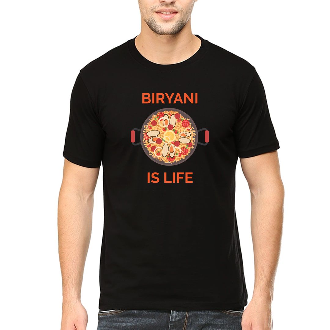 38c89dbf Biryani Is Life Men T Shirt Black Front