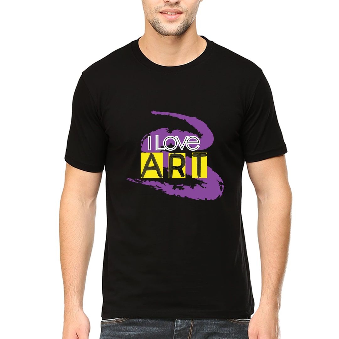 42b9980f I Love Art For Art Lovers Men T Shirt Black Front