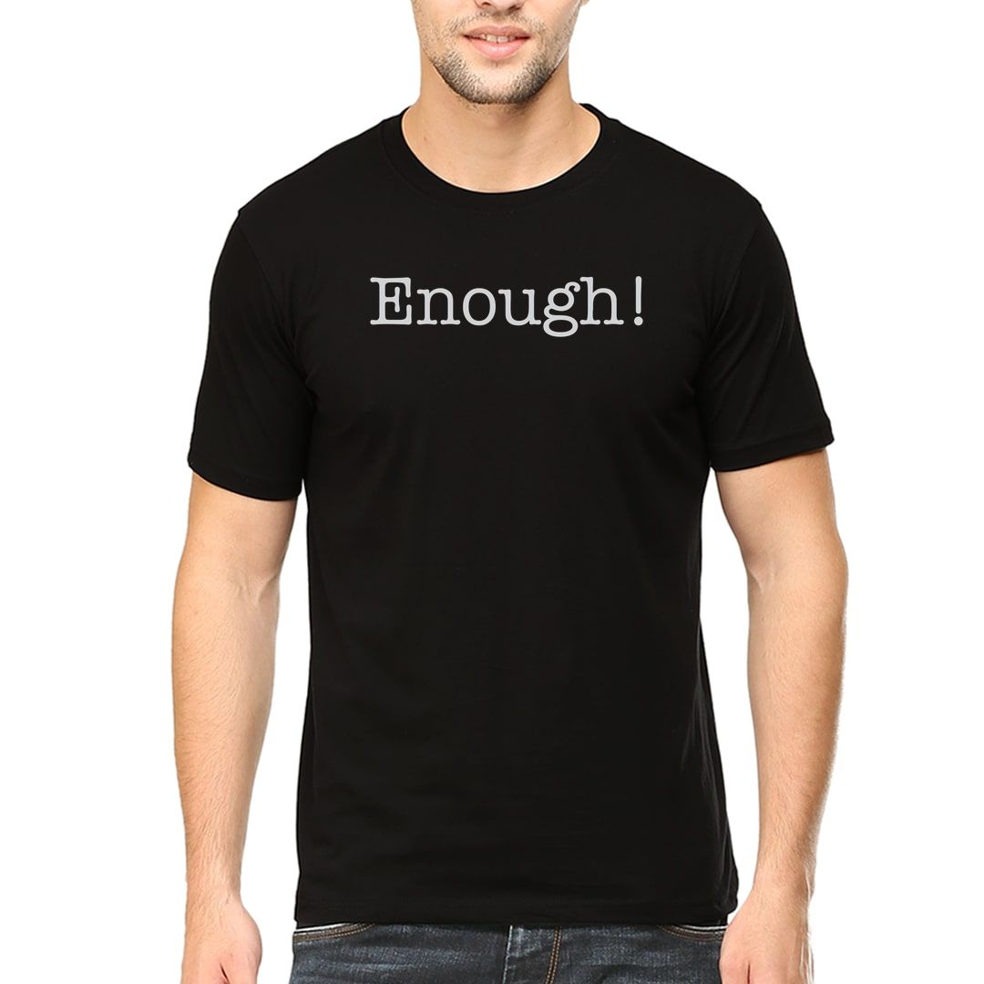 9b9d1dfb Enough Men T Shirt Black Front