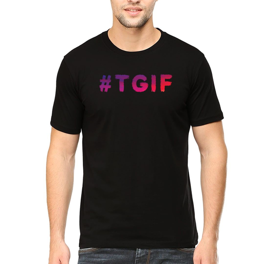 A5c2d3c4 Tgif – Thank God Its Friday Men T Shirt Black Front