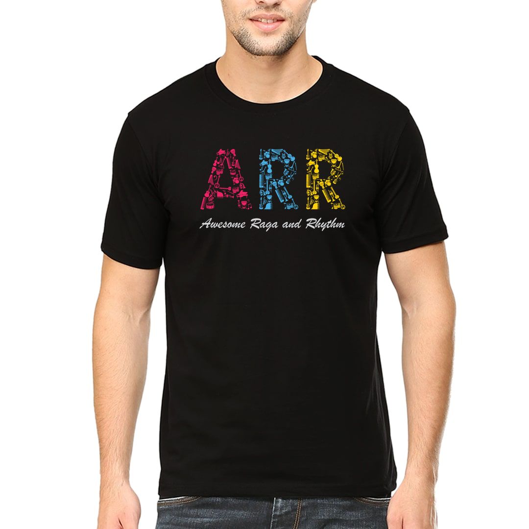 Caa81824 Arr Awesome Raga And Rhythm Music Love Men T Shirt Black Front
