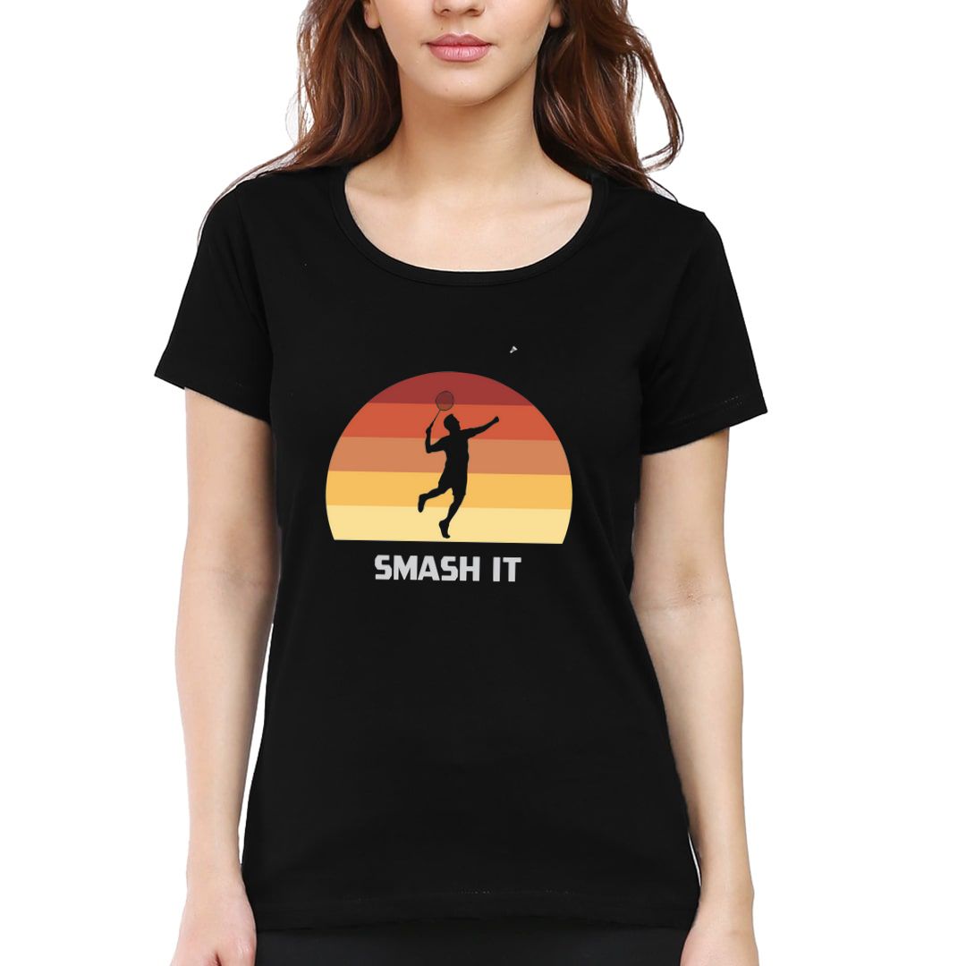 D3b01c7b Smash It Retro Vintage Style Women T Shirt Black Front