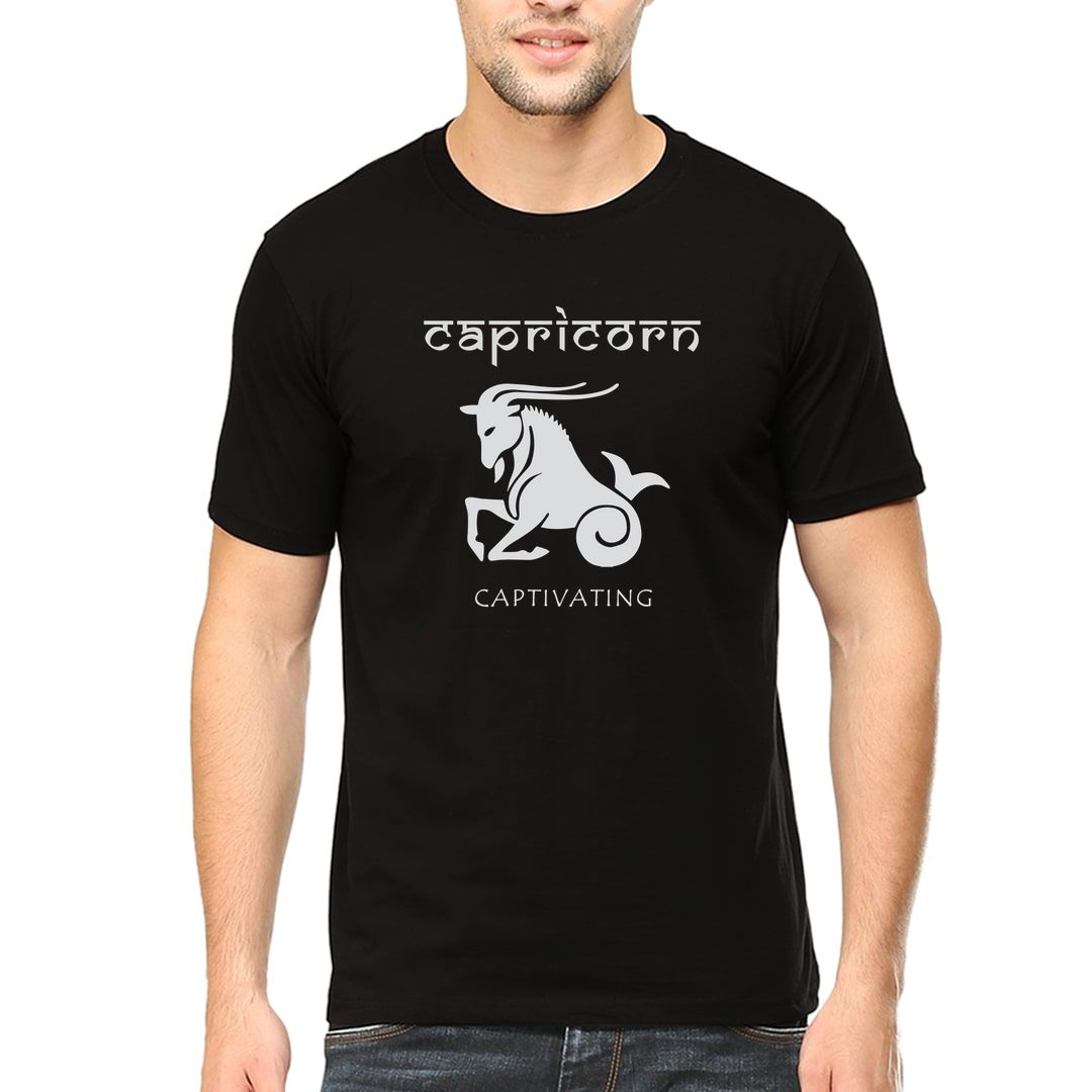 Eb6df6f8 Capricorn – Captivating Men T Shirt Black Front