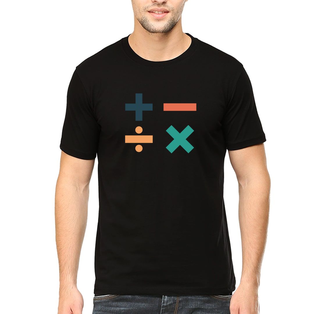 2107388c Symbols Of Mathematical Men T Shirt Black Front