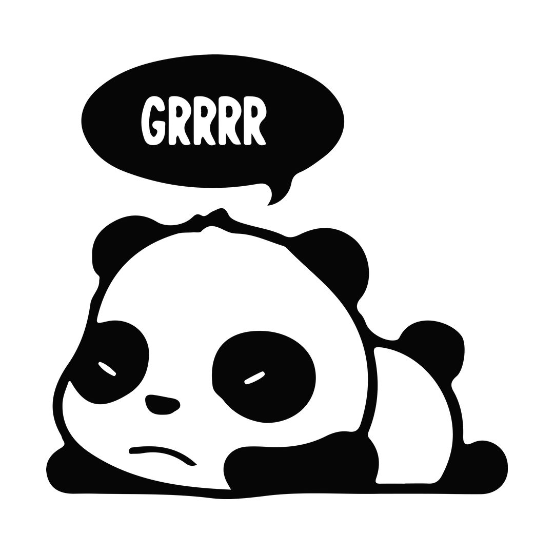 3cda2b52 Angry Panda White