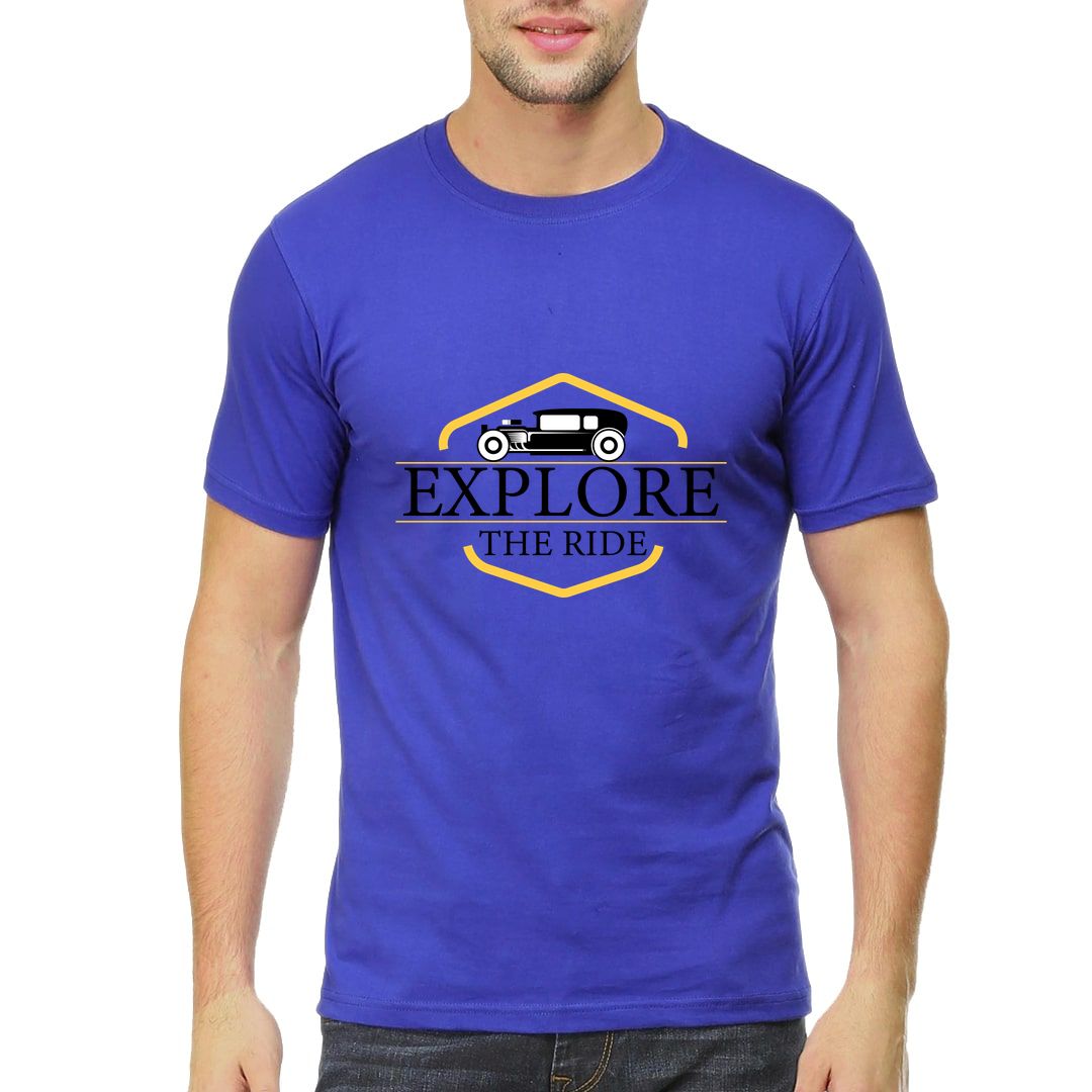 C6707689 Explore The Ride Men T Shirt Royal Blue Front