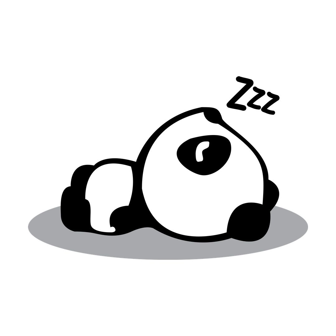 Db555cbe Sleeping Panda White