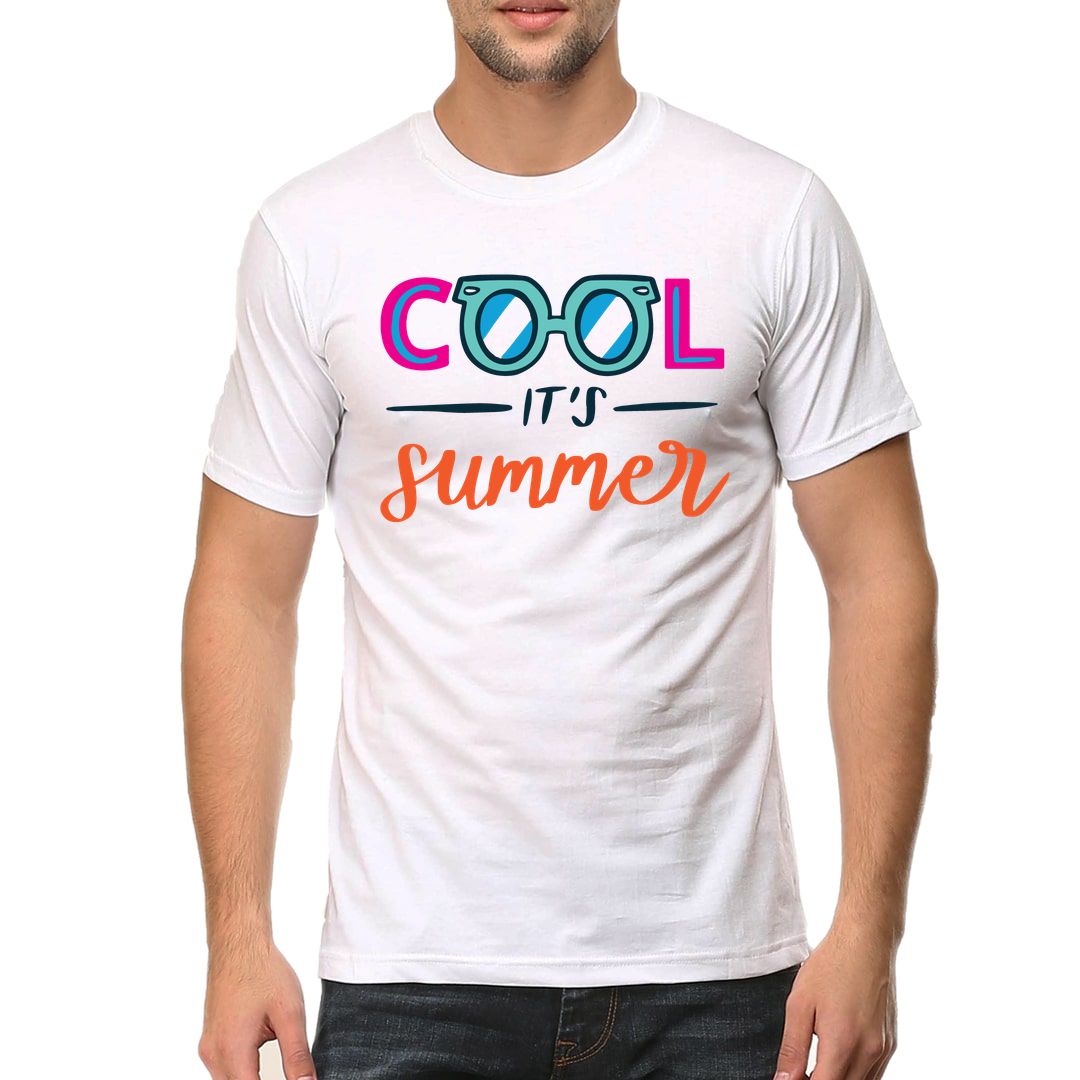 Ec11ca10 Cool Its Summer Men T Shirt White Front