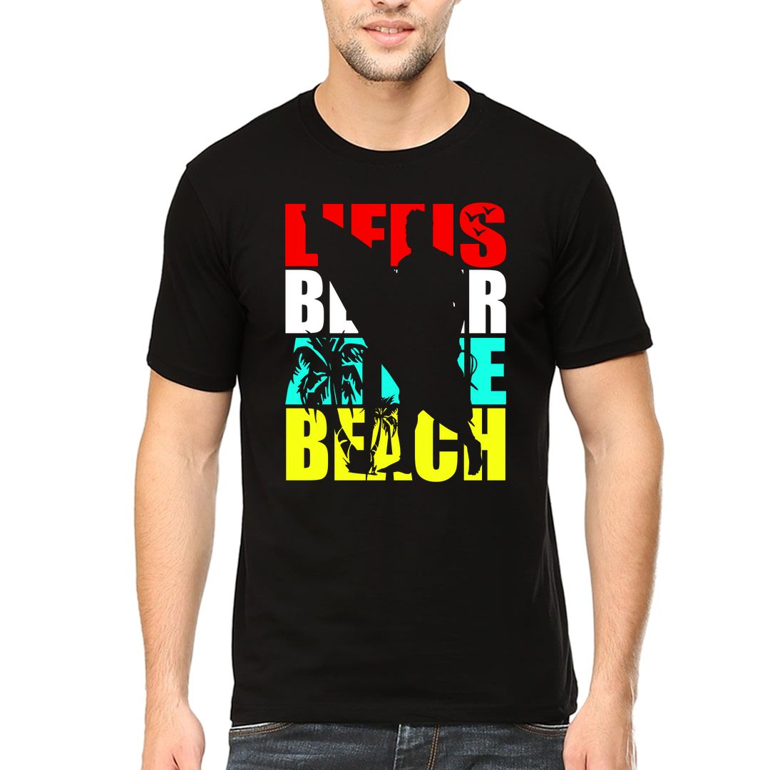 260d68bd Life Is Better At The Beach Men T Shirt Black Front