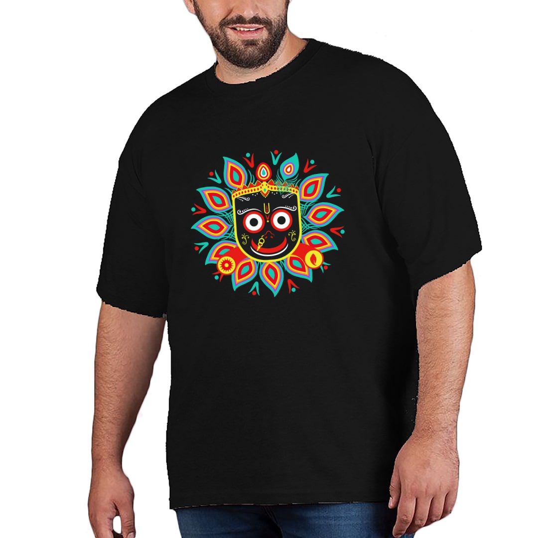 2d7d8e9e Jai Sri Jagannath Plus Size T Shirt Black Front