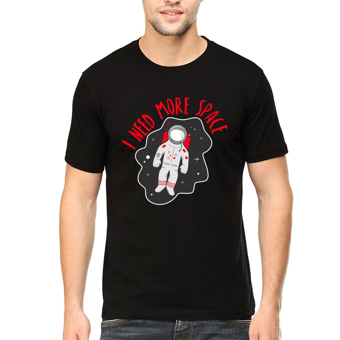 9c0fdad6 I Need More Space Men T Shirt Black Front