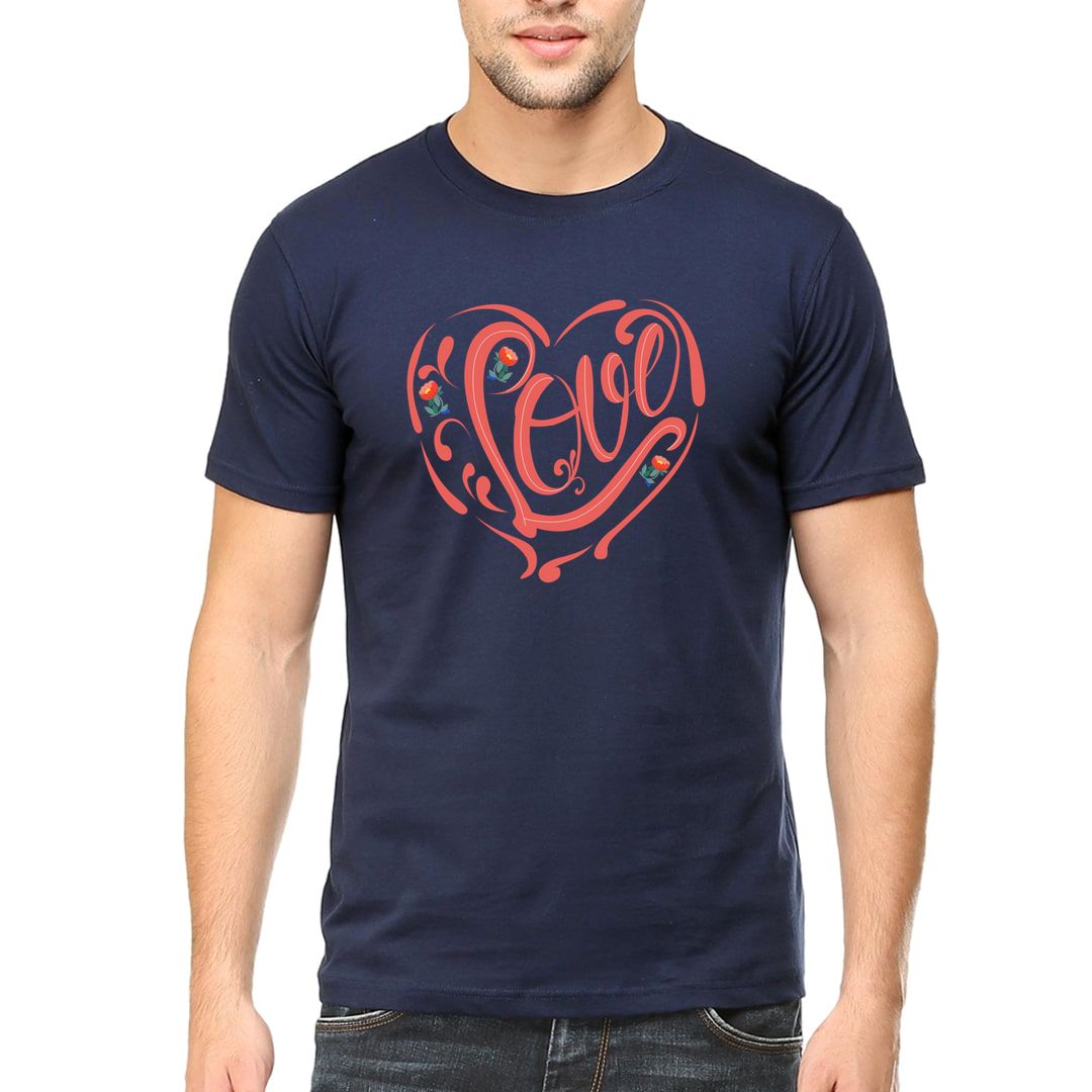 Af819f50 Flower Of Love Men T Shirt Navy Front