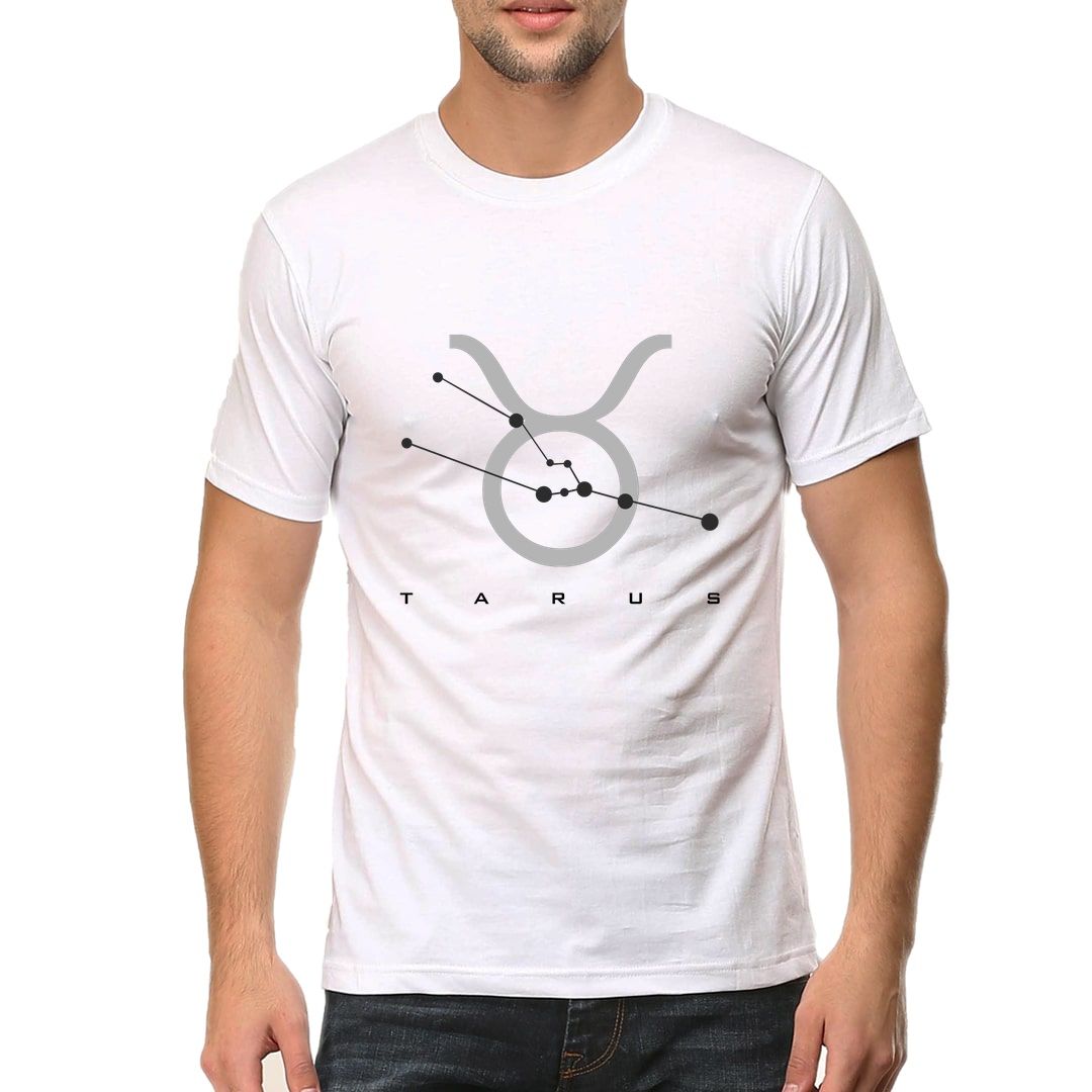 20997fdc Zodiac Constellations Taurus Men T Shirt White Front