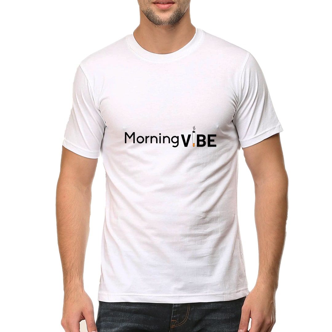 Ce09ece2 Morning Vibe Men T Shirt White Front