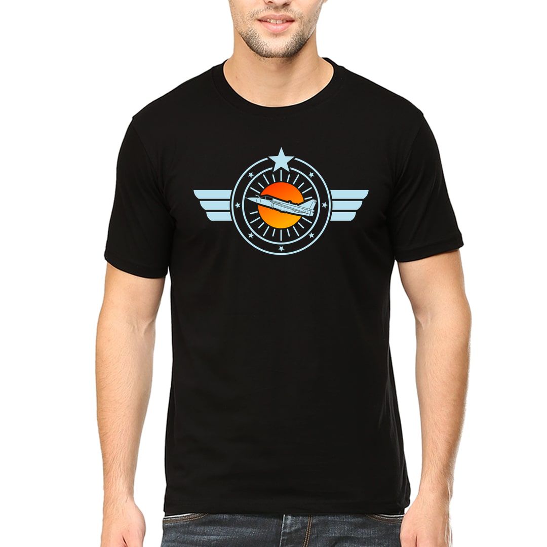 D0a6f2d4 Mark One Fighter Jet For Air Force Tejas Enthusiasts Men T Shirt Black Front