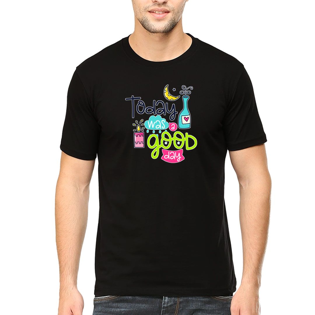 F21a8be8 It Was A Good Day Doodle Art Men T Shirt Black Front