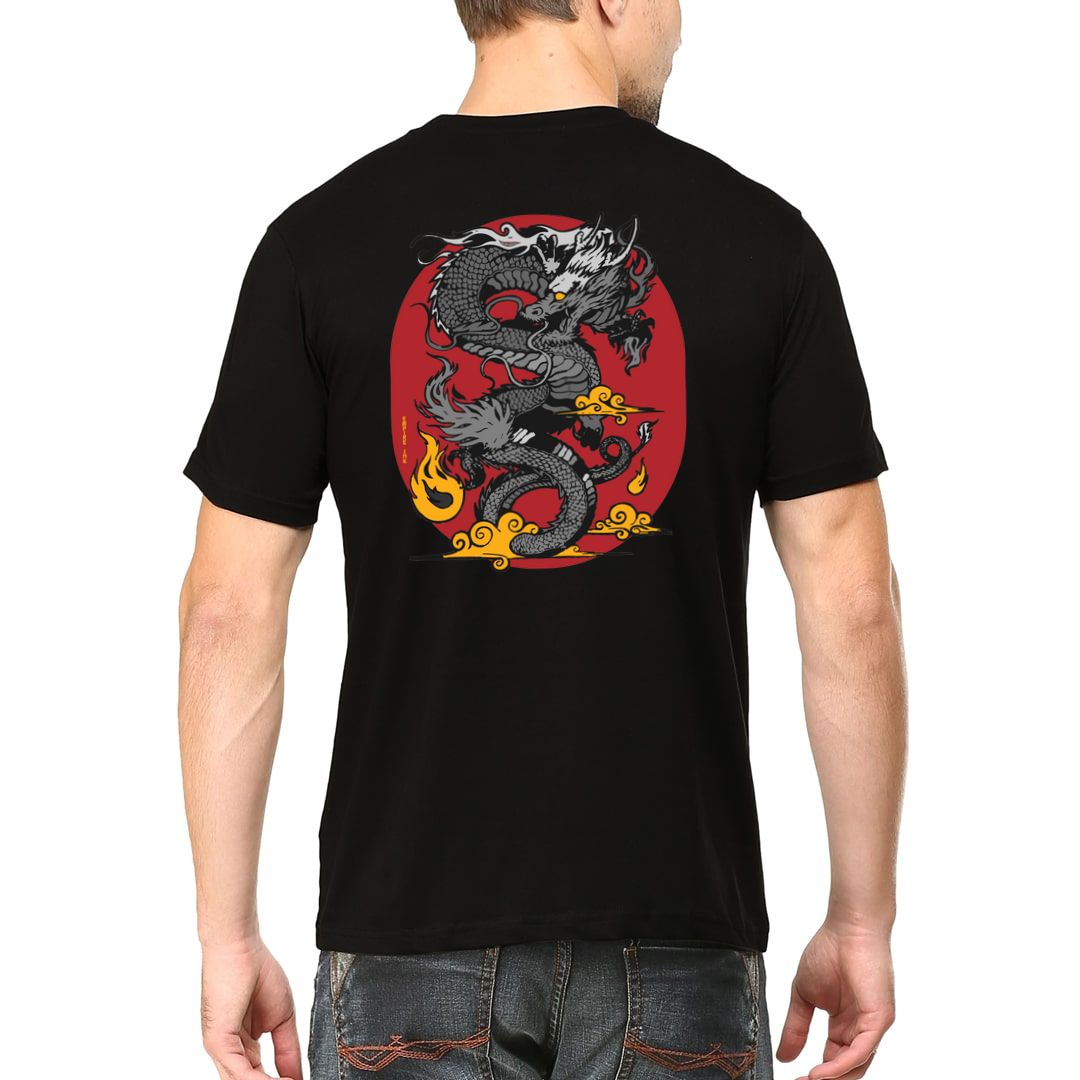 64807dc9 Dragon Men T Shirt Black Back