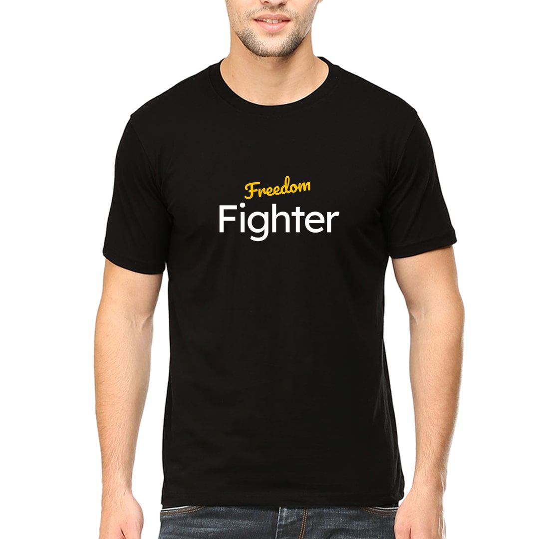 8fb7022c Freedom Fighter Men T Shirt Black Front