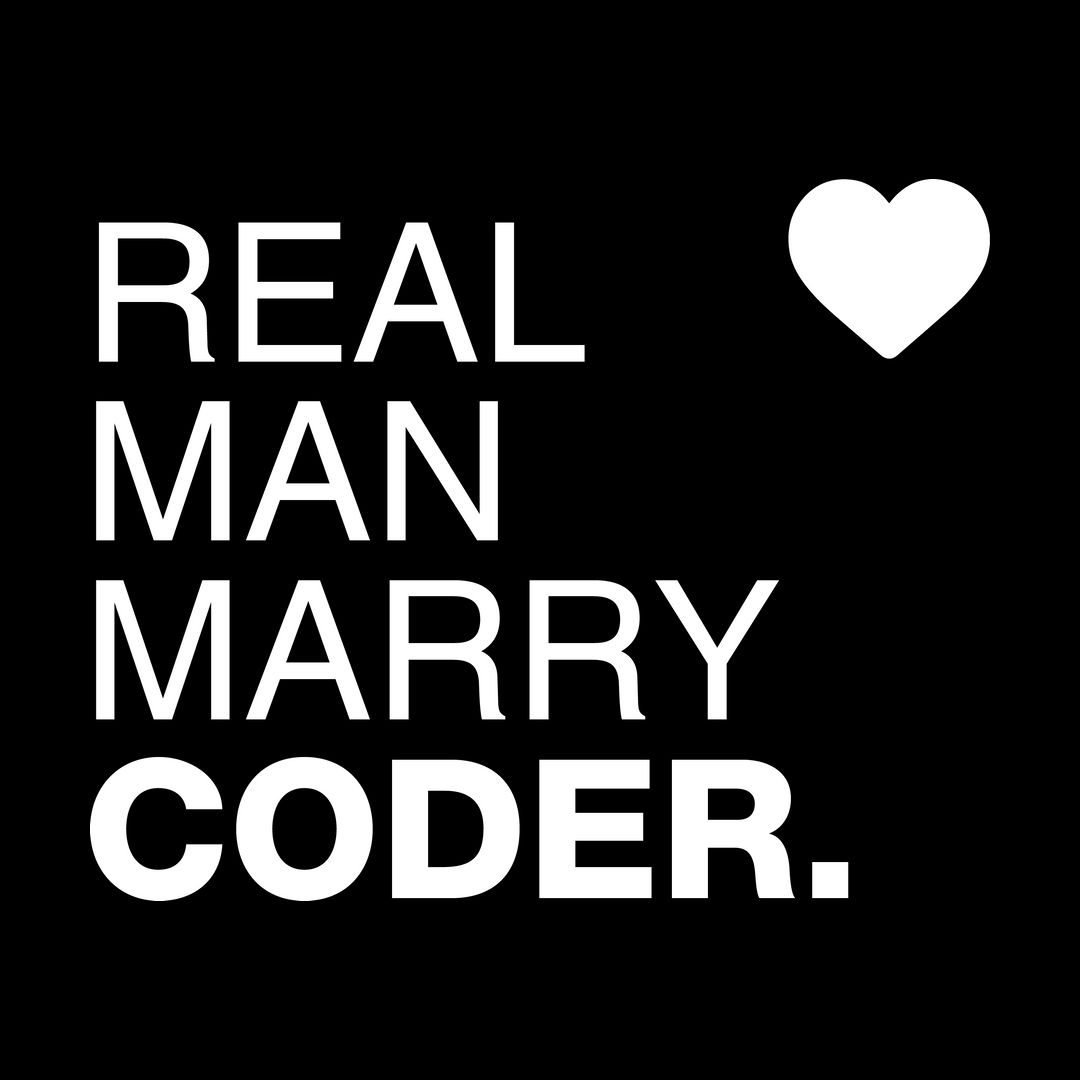 794fd227 Real Man Marry Coder Black