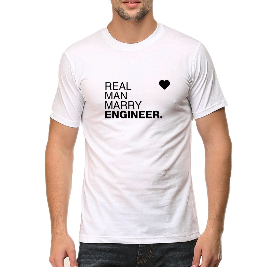 8c53c36f Real Man Marry Engineer Men T Shirt White Front