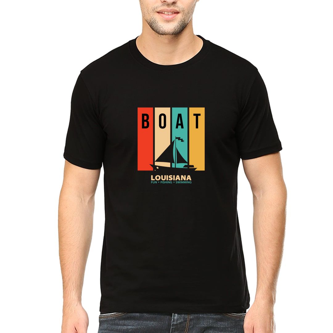 Dc759db9 Boat Men T Shirt Black Front