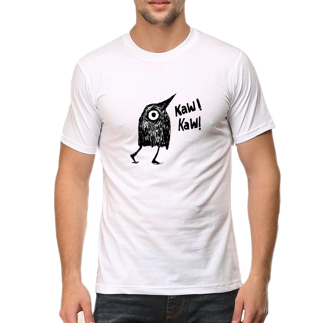 Df52fa52 Cute Crow Men T Shirt White Front