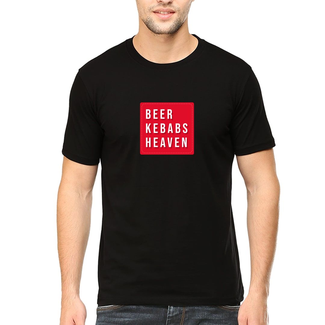 82ef1850 Beer Kebabs Heaven Men T Shirt Black Front