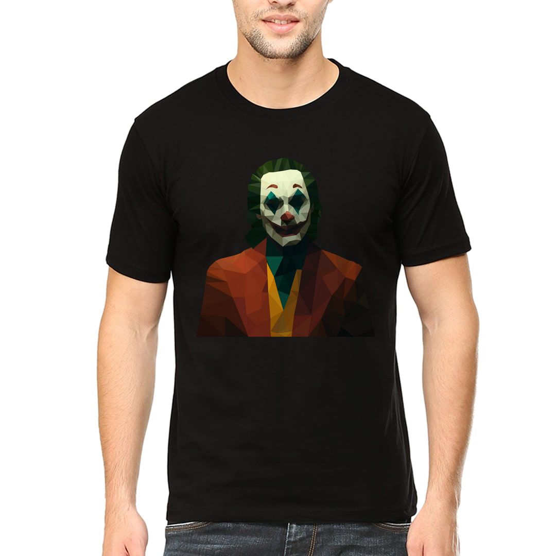 208945e2 Joker Poly Portrait Men T Shirt Black Front