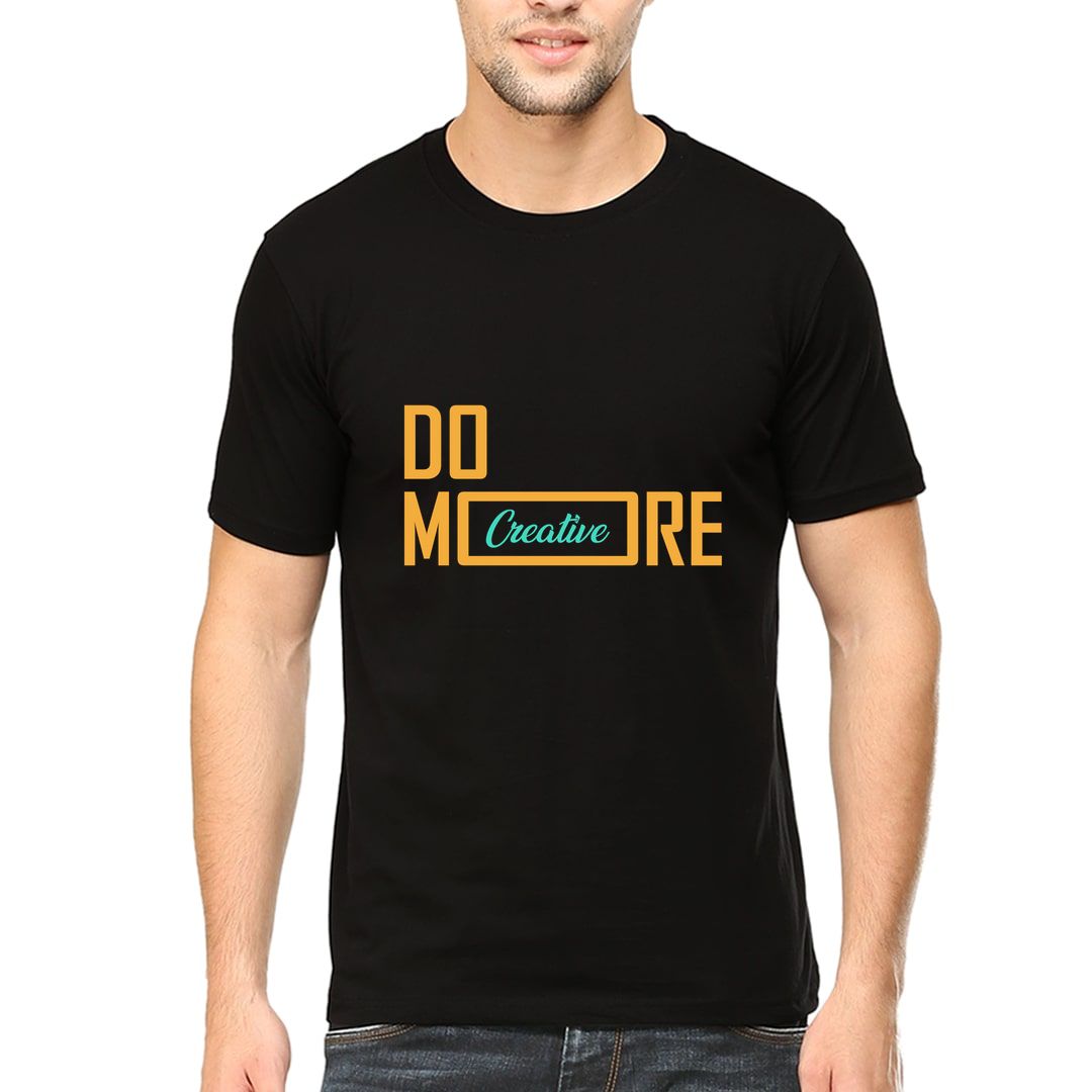 723a5150 Do More Creative Men T Shirt Black Front