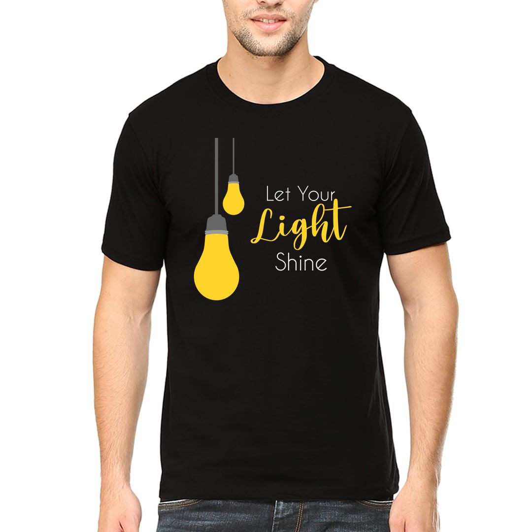 F9d170e2 Let Your Light Shine Men T Shirt Black Front