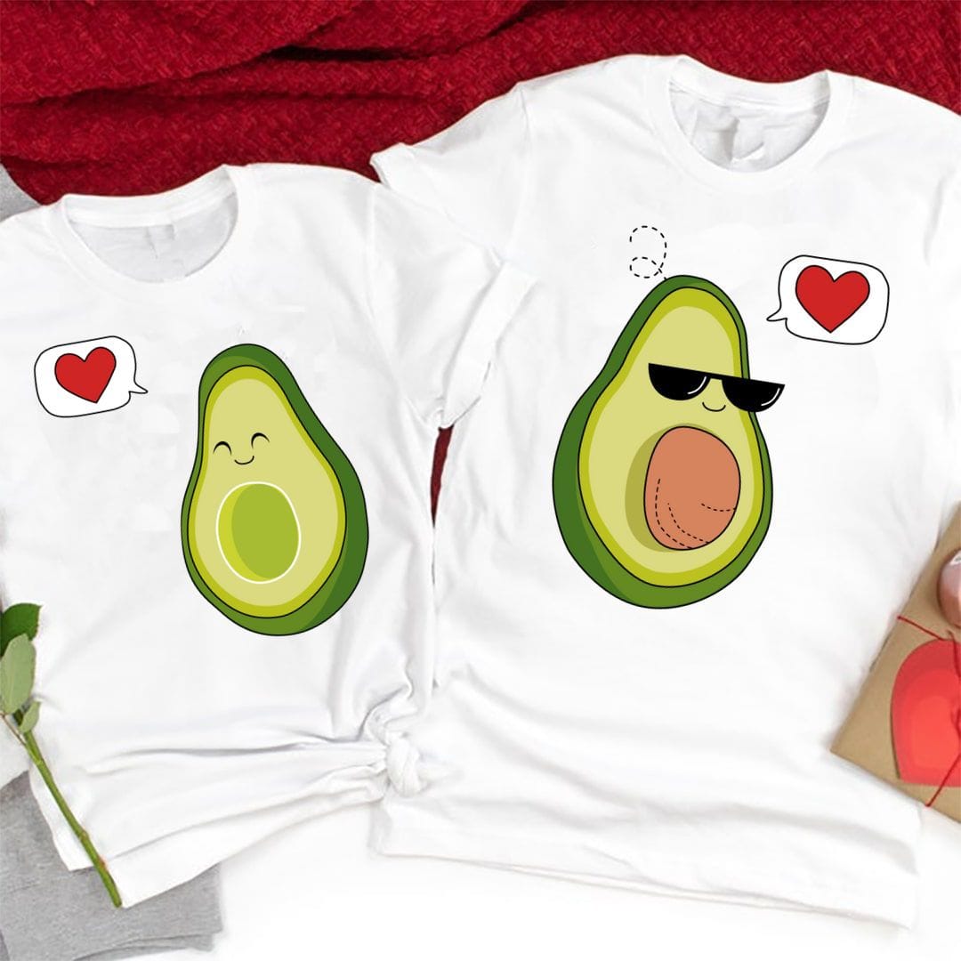 58b7bc8a Avocado Couple Couple T Shirts White