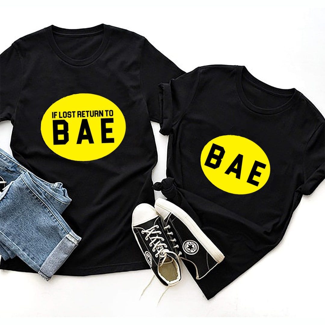 Cute If I'm Lost Return to Bae and I'm Bae. Couples Shirt or