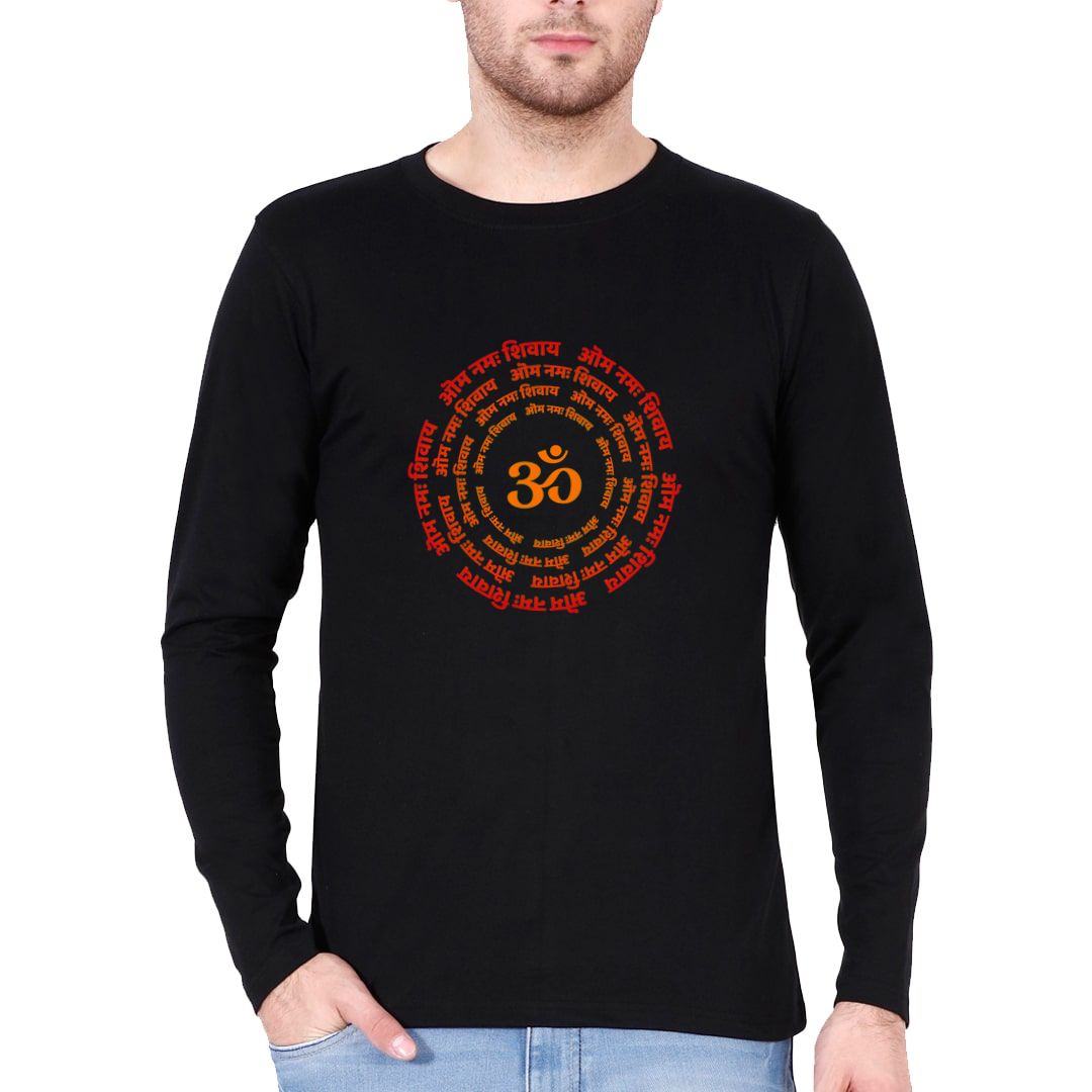 8304ed6b Om Namashivay Full Sleeve Men T Shirt Black Front