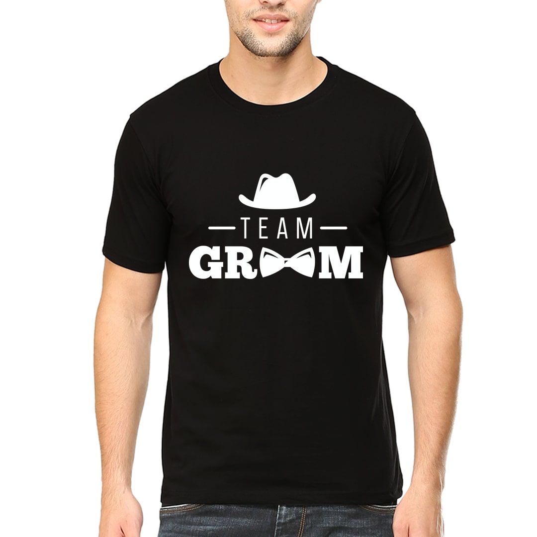 Acef3e79 Groom Wear Men T Shirt Black Front