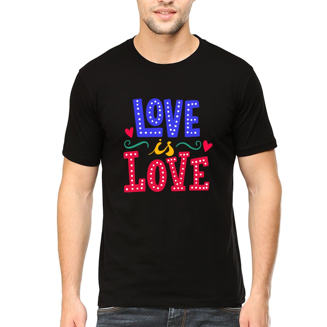 F0905841 Love Is Love Men T Shirt Black Front