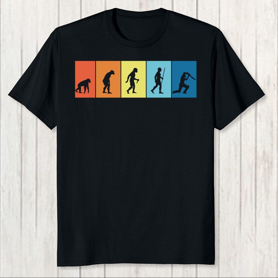 038fca7e Evolution Of Cricket Men T Shirt Black