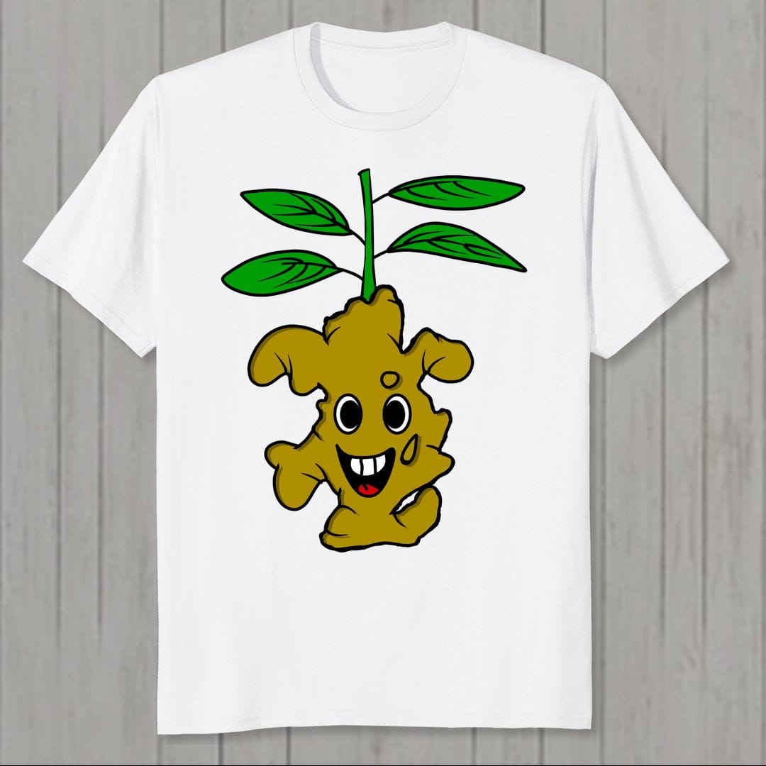 073ee3f7 Ginger Plant Men T Shirt White