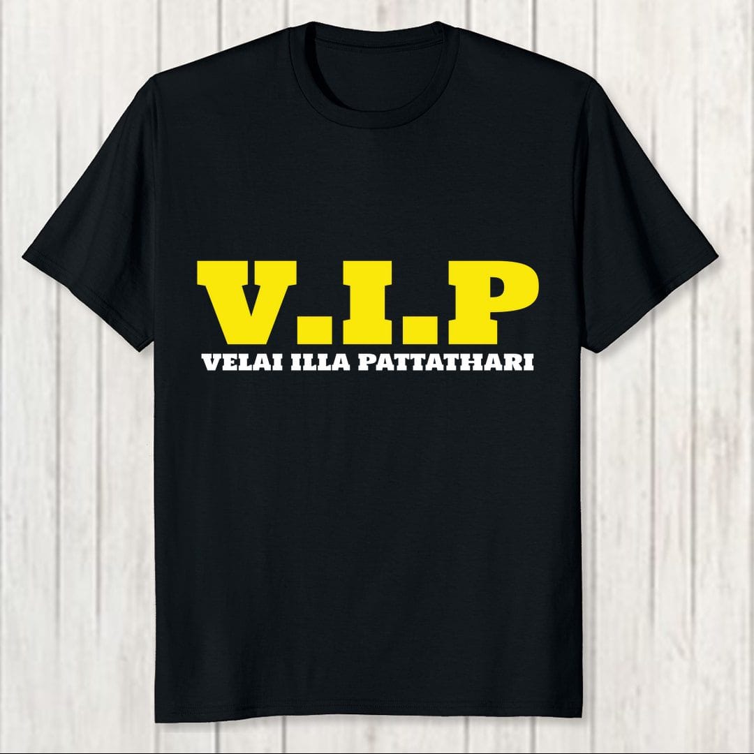 097e2370 Velai Illa Pattathari Men T Shirt Black